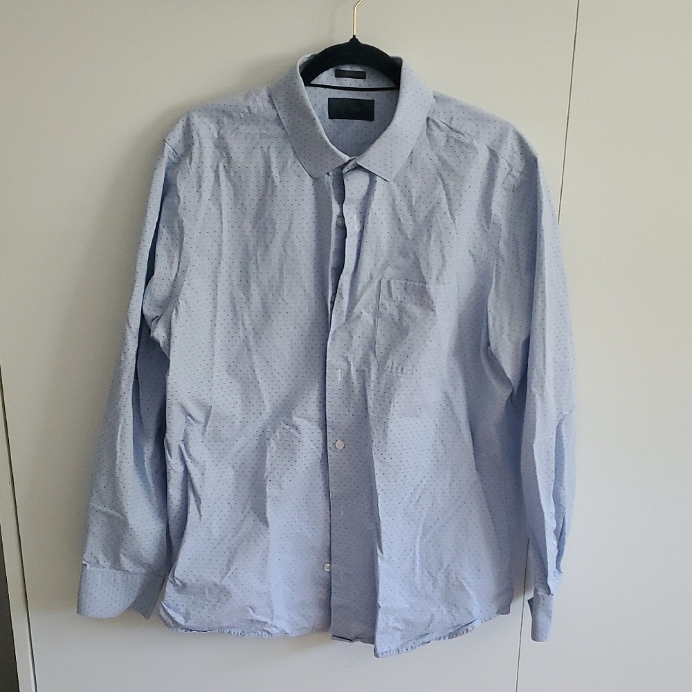 Classic Blue Long-Sleeve Dress Shirt